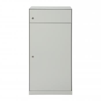 Preview: Paketbriefkasten Mefa Cedar 882 Weiß-Aluminium RAL 9006 mit Namensschild